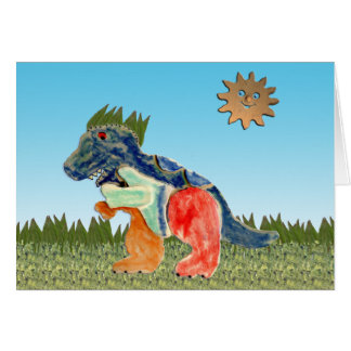 La carte inquiétée de dinosaure