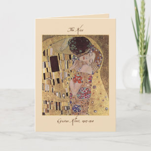 La carte Kiss Valentine par Gustav Klimt 1907-08