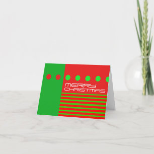 La carte moderne de Joyeux Noël pointille le rouge