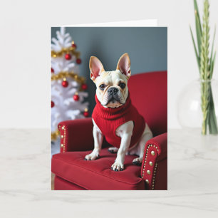 La carte montre un Bouledogue français de couleur