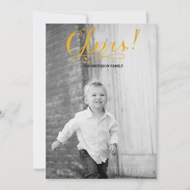 la carte or nouvelle année (Devant)