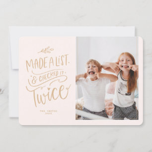 La carte photo de Noël des enfants stupides a fait