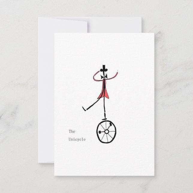 La carte plat Unicycle (Devant)
