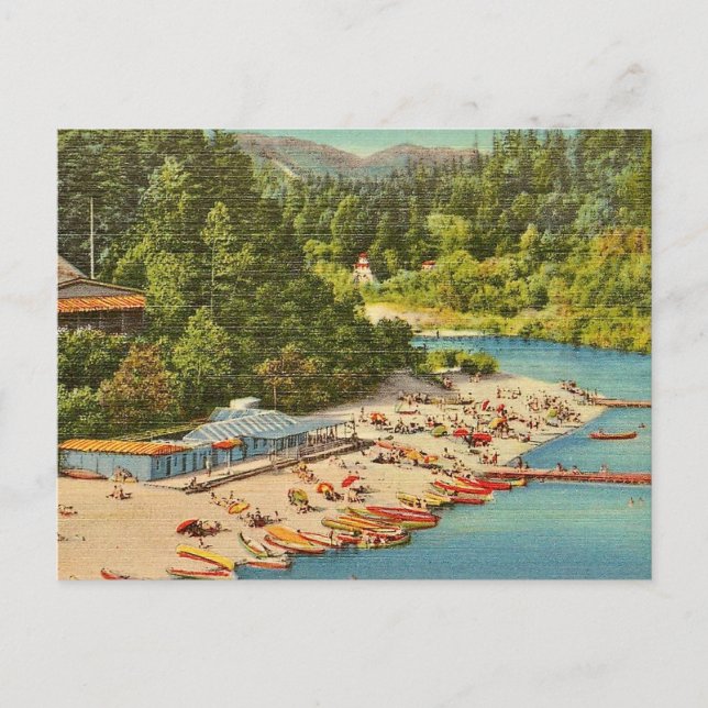 La carte postale de la plage de la rivière russe (Devant)