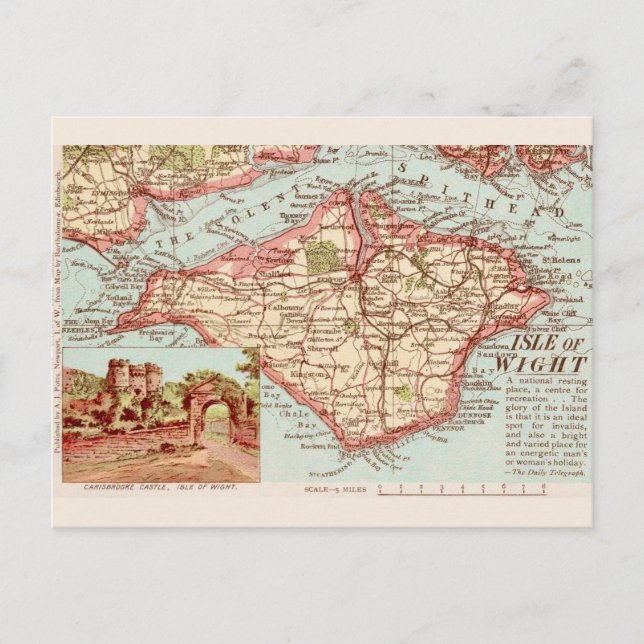 La carte postale de l'île de Wight (Devant)