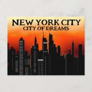 LA CARTE POSTALE DE STYLE VINTAGE DE NEW YORK