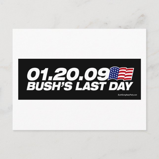 La carte postale Dernière journée de Bush (Devant)