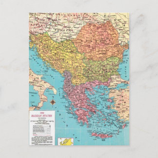 La carte postale des États balkaniques