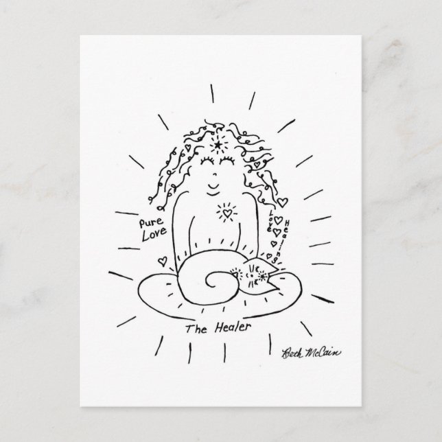 La carte postale du chat guérisseur (Devant)