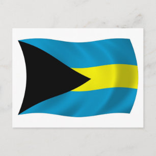 La carte postale du drapeau des Bahamas