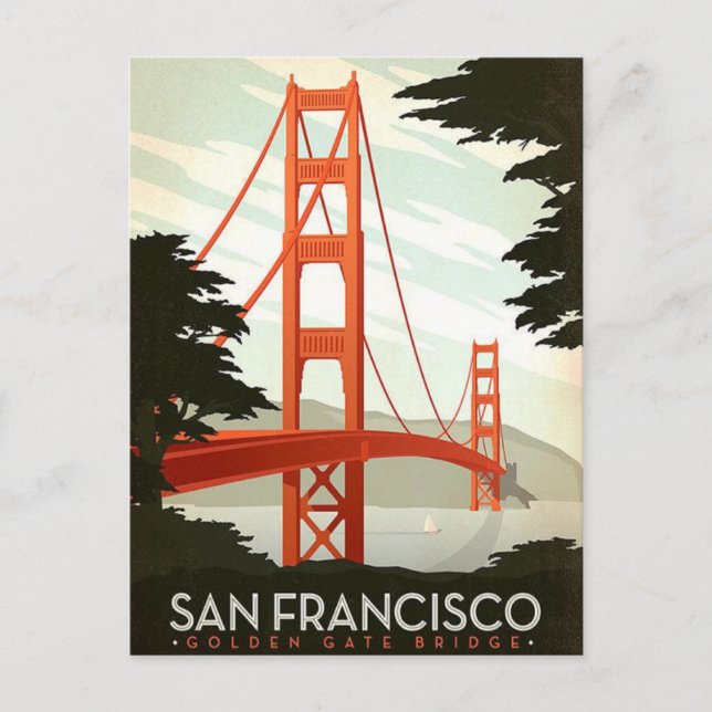 La carte postale du Golden Gate Bridge (Devant)