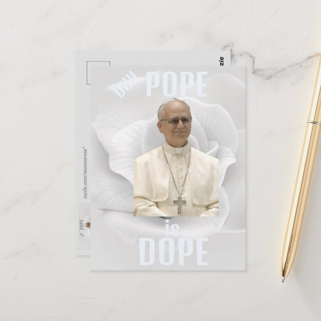 La carte postale du Pape est géniale (Devant/Arrière en situation)