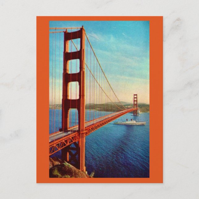 La carte postale du pont Golden Gate iconique (Devant)