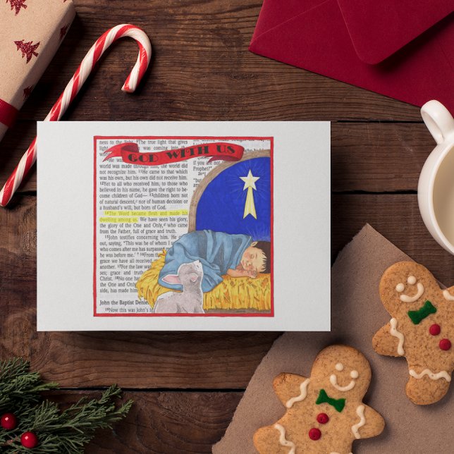 La Carte Postale Inspirante De Dieu Avec Nous (Créateur téléchargé)