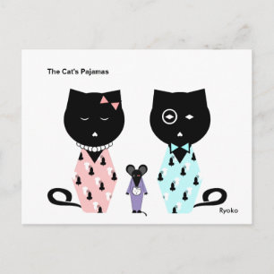 La carte postale Pyjamas du chat