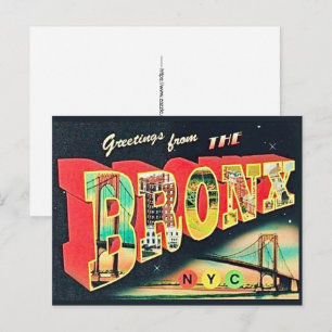 La carte postale rétro du Bronx NY