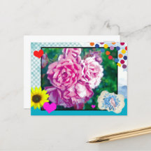La carte postale Rose
