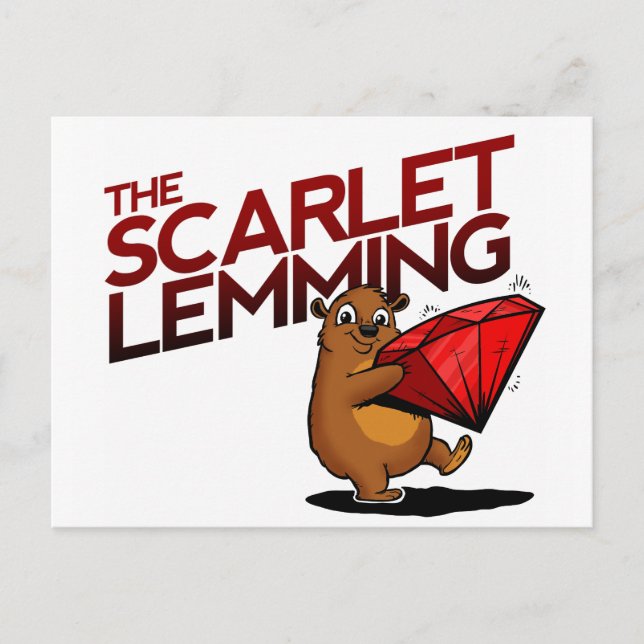 La carte postale Scarlet Lemming (avec titre) (Devant)