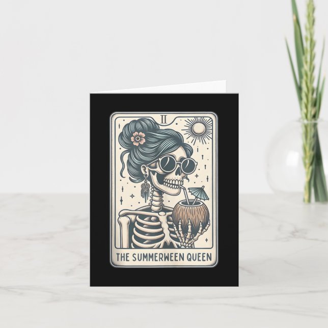 La carte Summerween Queen Tarot, Halloween en cuis (Devant)
