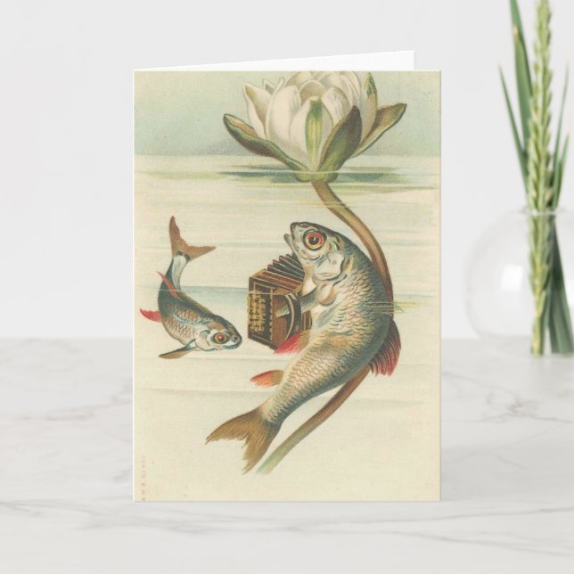la carte vintage Singing Fish (Devant)
