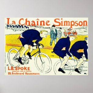La Chaine Simpson Cycles Lautrec Annonce Poster vi