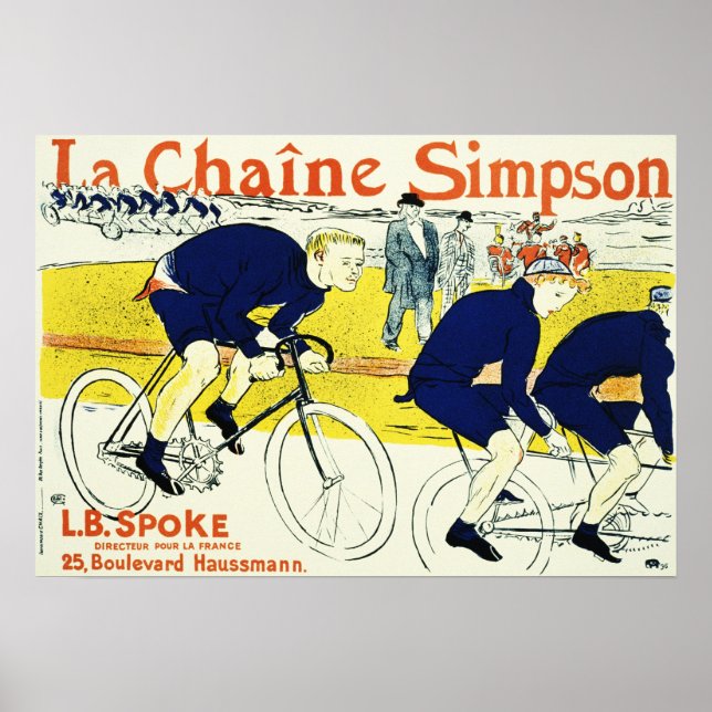 La Chaine Simpson Cycles Lautrec Annonce Poster vi (Devant)