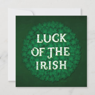 La chance de la carte plat irlandaise (5,25x5,25)