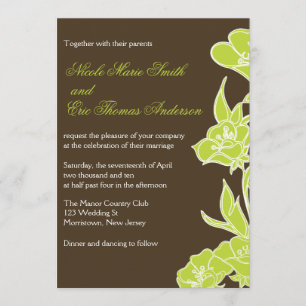 La Chartreuse et les invitations Brown de mariage 