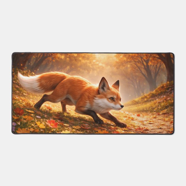 La chasse du renard dans la forêt d'automne doré (Recto)
