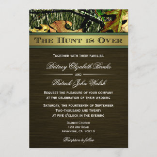 La chasse est au-dessus de chasser des invitations