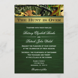 La chasse est au-dessus de chasser des invitations