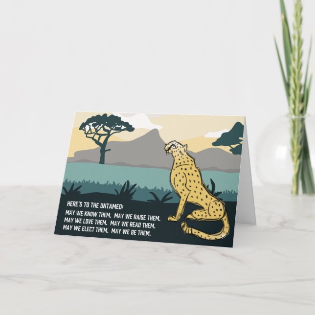 La Cheetah non apprivoisée Voici la carte de voeux (Devant)