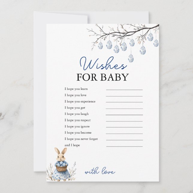 La Chinoiserie de Pâques souhaite une carte Baby s (Devant)