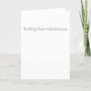 "La chose que j'aime le plus" Carte romantique