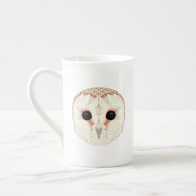 La chouette de l'étable Bone China Mug (Gauche)