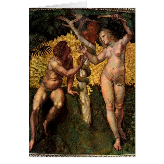 La Chute - Adam et Eve par Raphaël Sanzio (Devant)