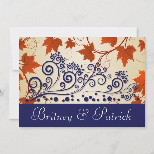 La chute bleue de Red Taupe laisse les invitations (Devant)
