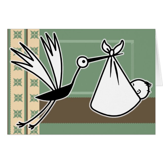 La cigogne amène le bébé (Devant horizontal)