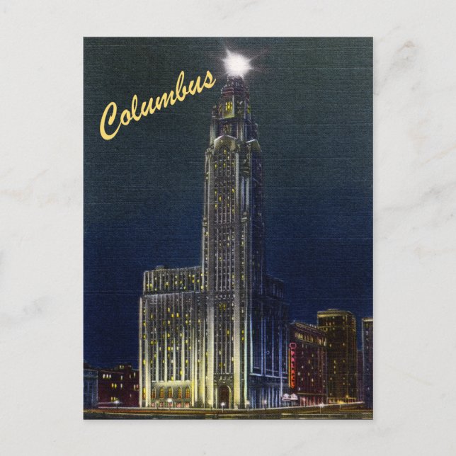 La Citadelle De Nuit Carte Postale Vintage (Devant)