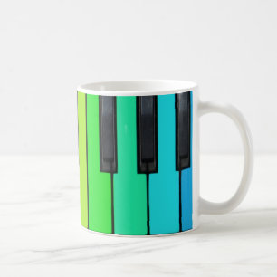 la clé de piano a conçu la tasse