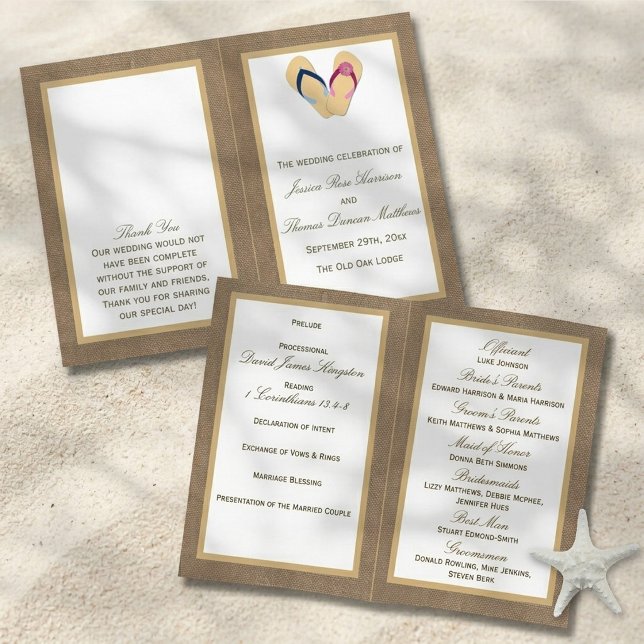 La collection de mariage en toile de jute de plage (Créateur téléchargé)