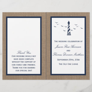 La collection Mariage de Burlap du phare nautique