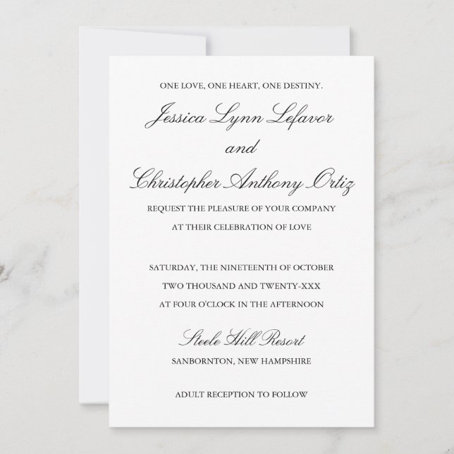 La Collection Mariage Jessica - Invitation  (Devant)