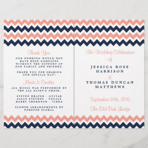 La collection Mariage moderne Chevron - Rose & Nav