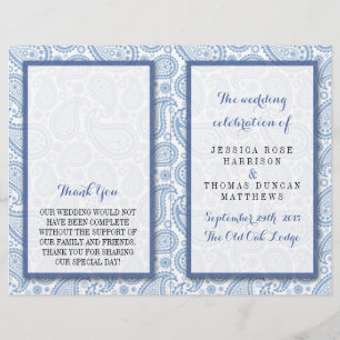 La collection Mariage moderne Paisley - Bleu