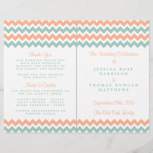 La collection moderne de Mariages Chevron Peach &
