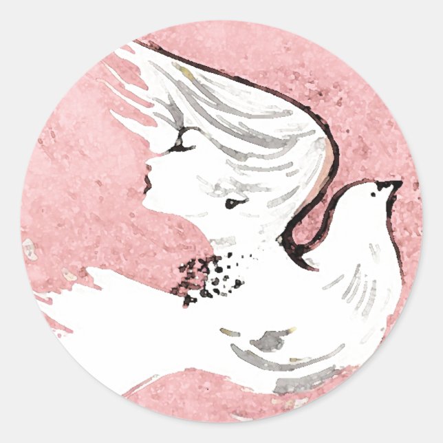 La colombe d'une femme ~ 20 Stickers (Devant)