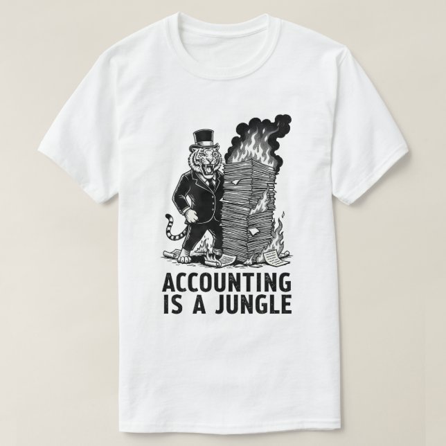 "La comptabilité est une jungle" T-shirt drôle de  (Design devant)