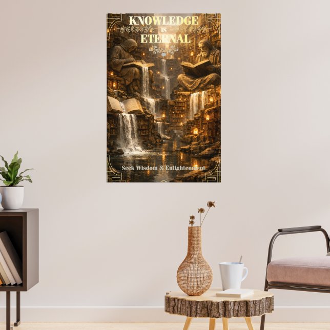 La connaissance est éternelle – Affiche de la bibl (Salon 3)