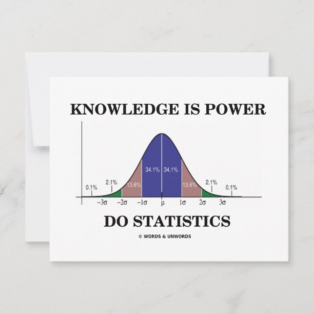 La connaissance est Power Do Statistiques (Humour  (Devant)